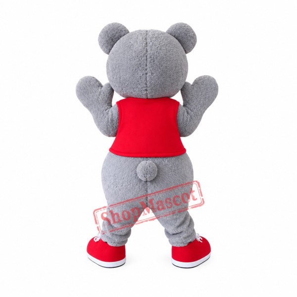 Lovely Grey Bear Mascot Costume Lovely Grey Bear Mascot Costume