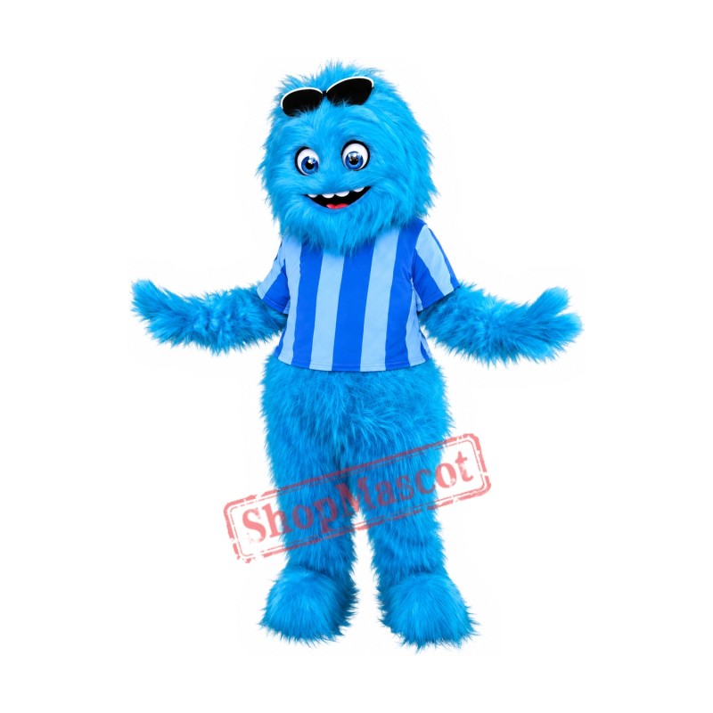 Cool Blue Monster Mascot Costume Cool Blue Monster Mascot Costume