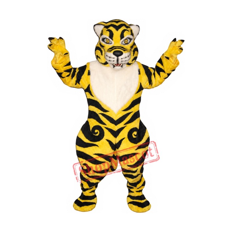 Yellow Tiger Mascot Costume Yellow Tiger Mascot Costume