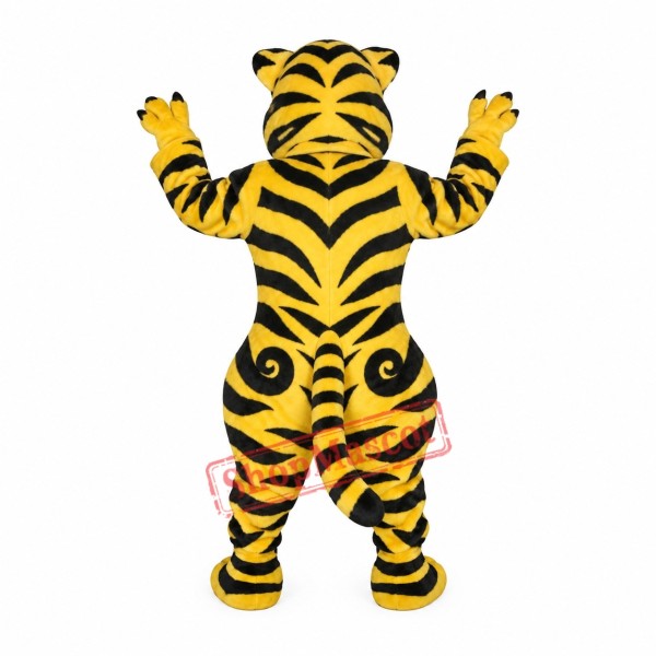 Yellow Tiger Mascot Costume Yellow Tiger Mascot Costume