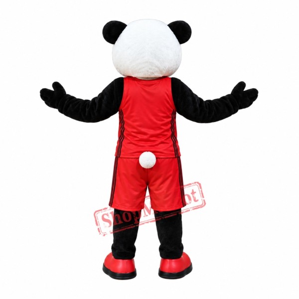Superb Sport Panda Mascot Costume Superb Sport Panda Mascot Costume