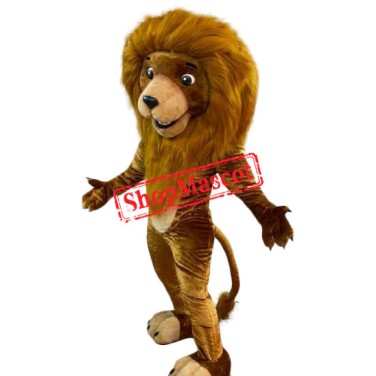 Realistic Friendly Lion Mascot Costume