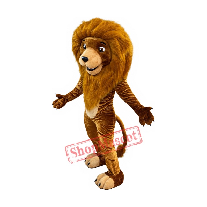 Realistic Friendly Lion Mascot Costume