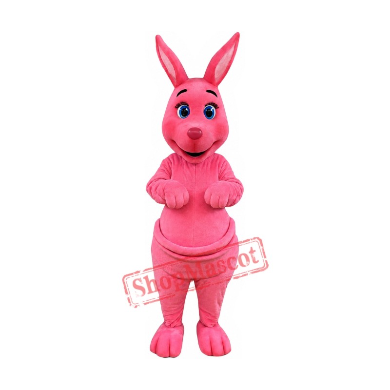 Lovely Pink Kangaroo Mascot Costume Lovely Pink Kangaroo Mascot Costume