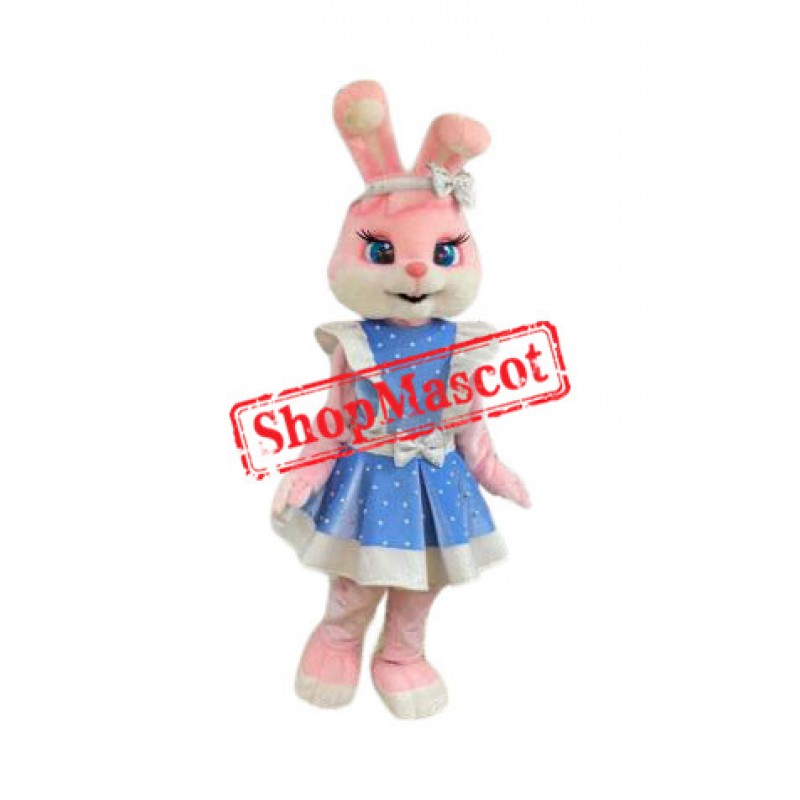 Lovely Pink Rabbit Mascot Costume