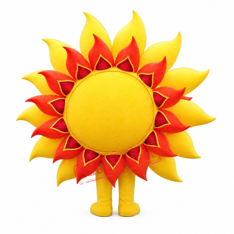 Superb Sun Flower Mascot Costume Superb Sun Flower Mascot Costume
