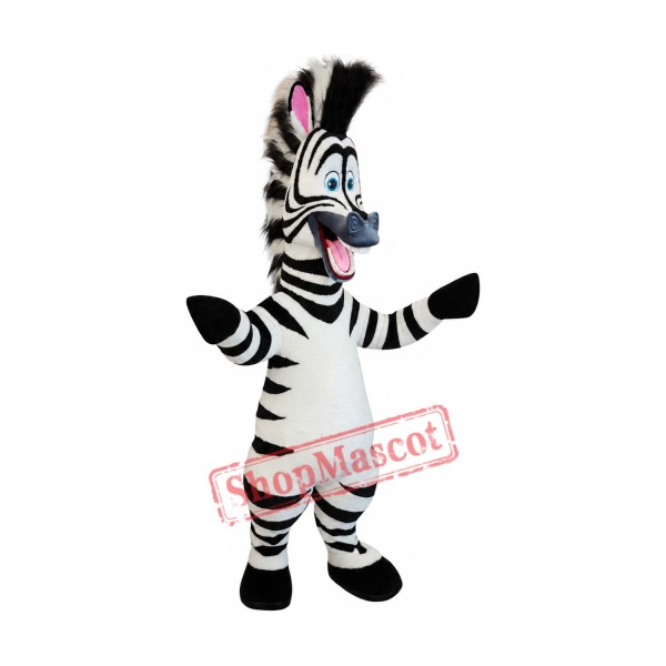 Superb Happy Zebra Mascot Costume