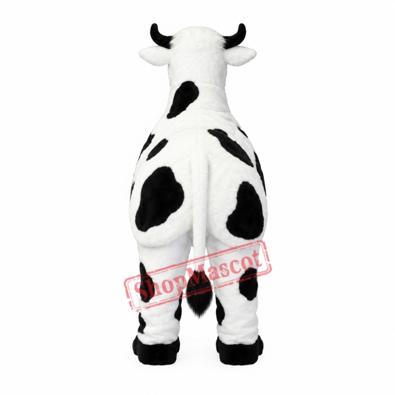 Two Person White Cow Mascot Costume