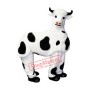 Two Person White Cow Mascot Costume