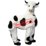 Two Person White Cow Mascot Costume