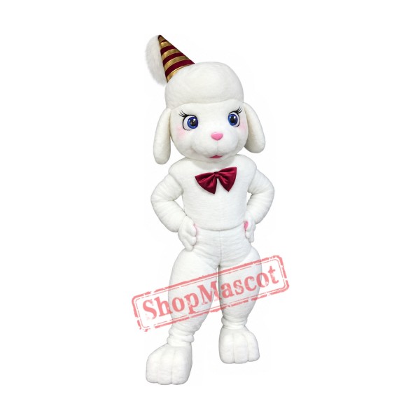 Lovely White Sheep Mascot Costume