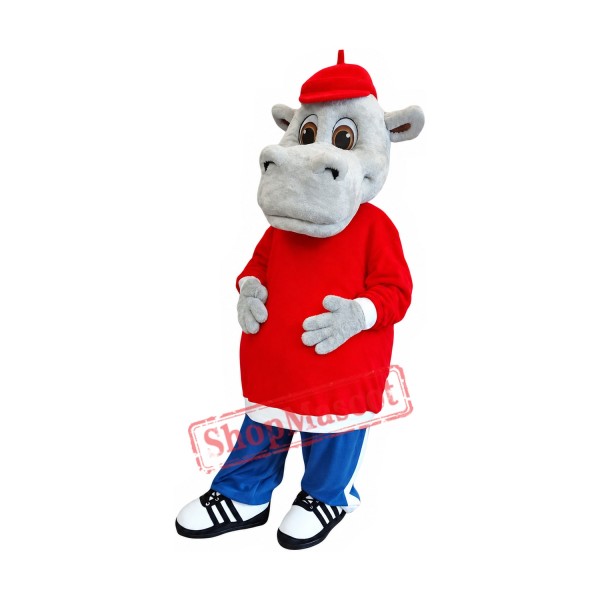 Friendly Realistic Hippo Mascot Costume Friendly Realistic Hippo Mascot Costume