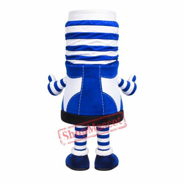 Superb Blue Shoes Mascot Costume Superb Blue Shoes Mascot Costume