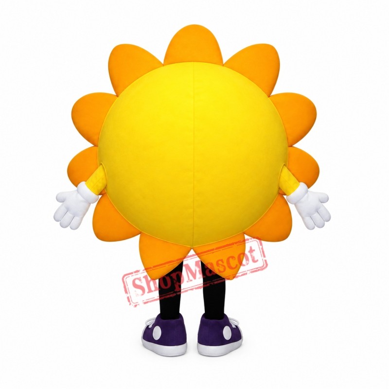 Happy Sun Flower Mascot Costume Happy Sun Flower Mascot Costume