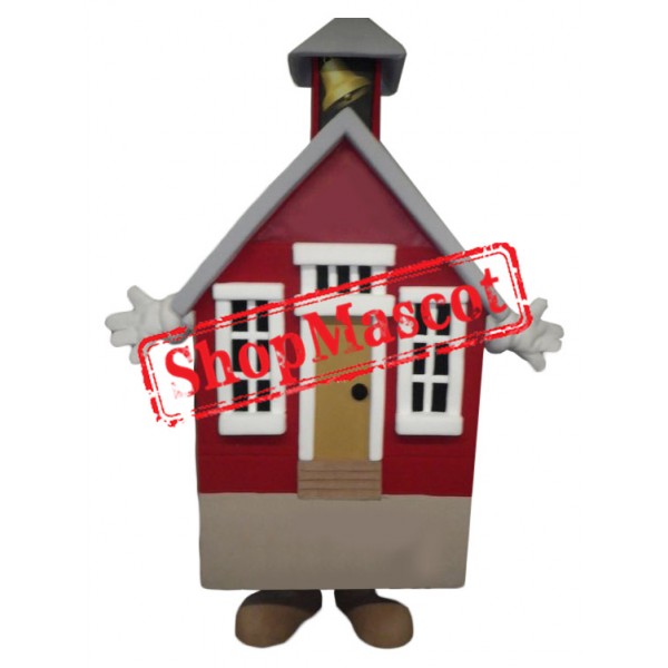 Superb Lightweight Red House Mascot Costume