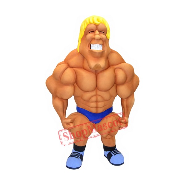 Superb Muscle Man Mascot Costume