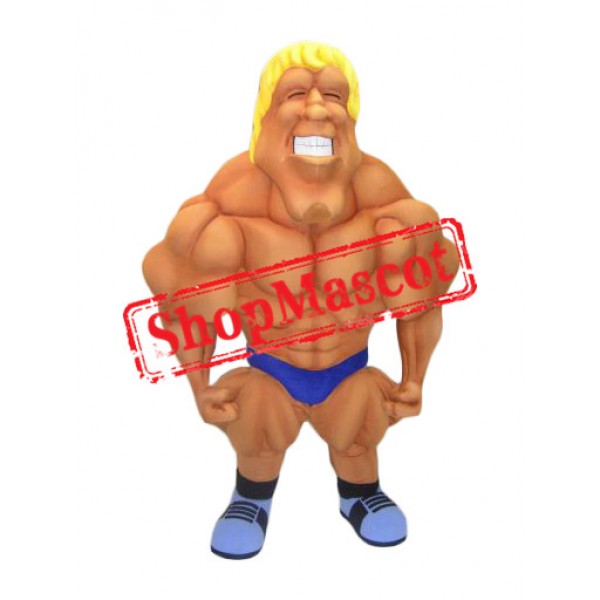 Superb Muscle Man Mascot Costume