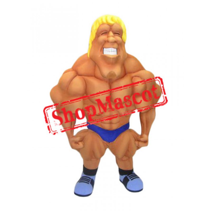 Superb Muscle Man Mascot Costume