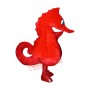 Superb Red Seahorse Mascot Costume