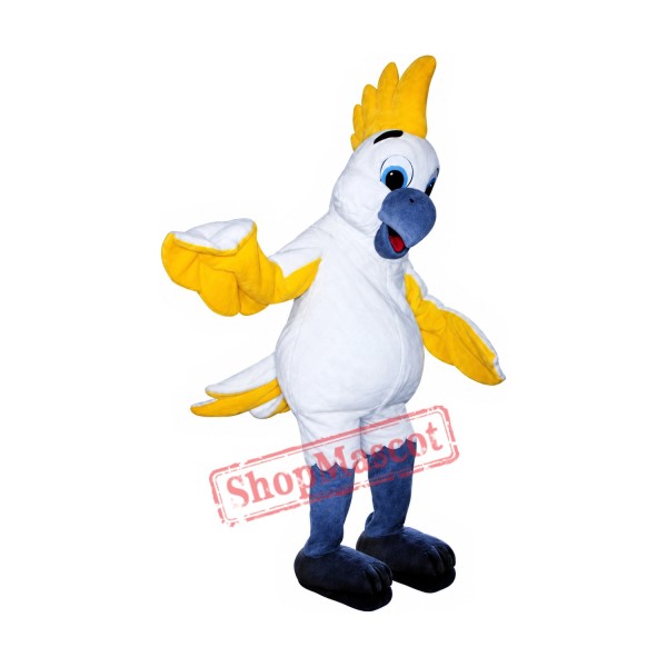White & Yellow Bird Mascot Costume