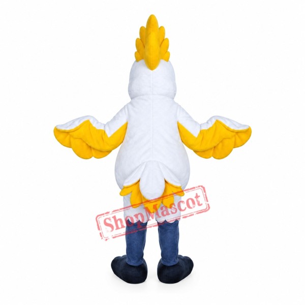 White & Yellow Bird Mascot Costume White & Yellow Bird Mascot Costume