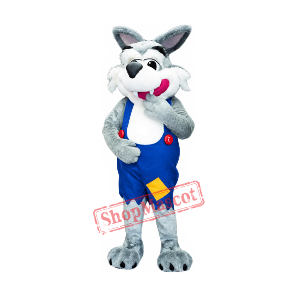 Friendly Wolf Mascot Costume Friendly Wolf Mascot Costume