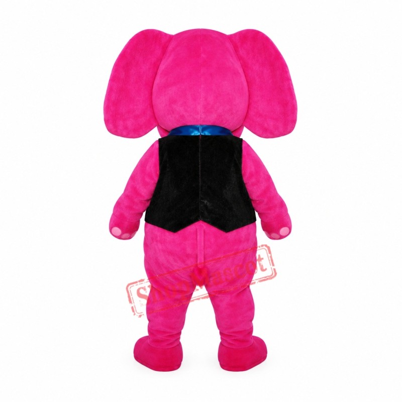 Friendly Pink Elephant Mascot Costume