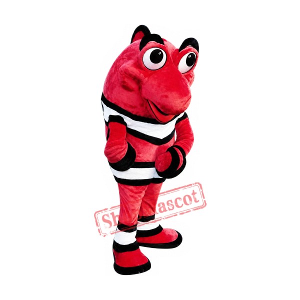 Friendly Clownfish Mascot Costume Friendly Clownfish Mascot Costume