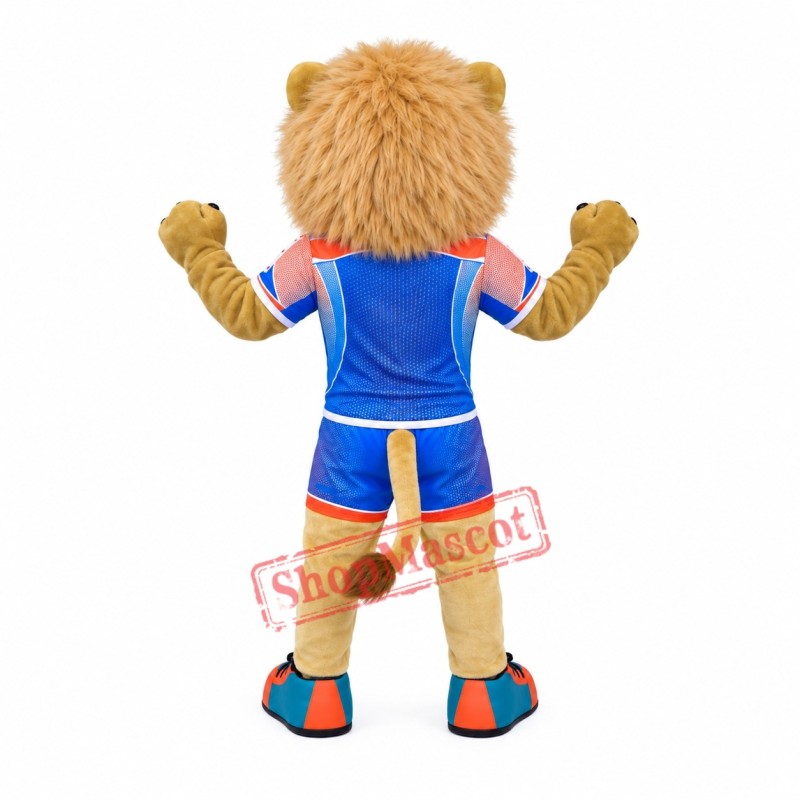 Friendly College Lion Mascot Costume Friendly College Lion Mascot Costume