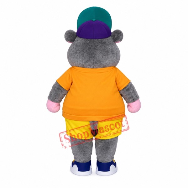 Friendly College Hippo Mascot Costume Friendly College Hippo Mascot Costume