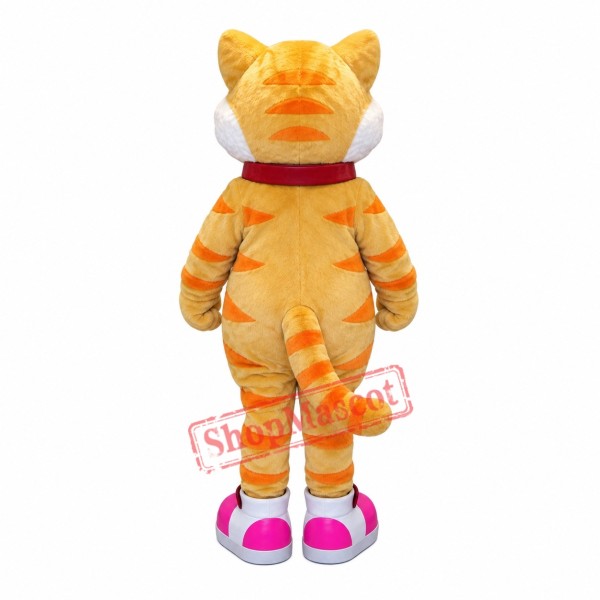 Superb Cute Yellow Cat Mascot Costume Superb Cute Yellow Cat Mascot Costume