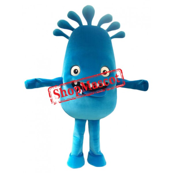 Friendly Blue Monster Mascot Costume