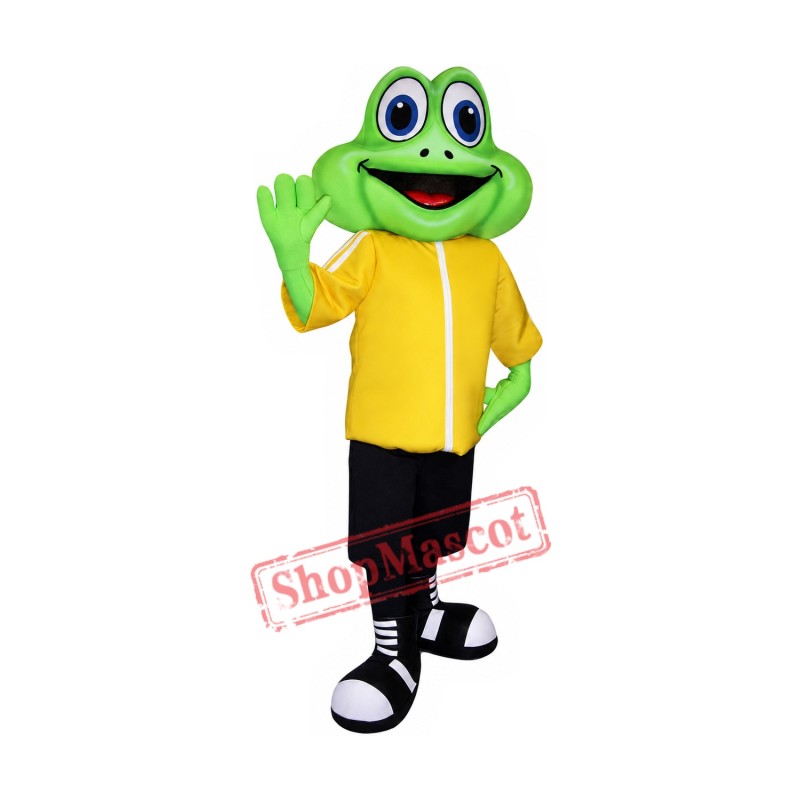 Superb Friendly Frog Mascot Costume Superb Friendly Frog Mascot Costume