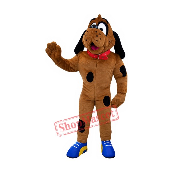 Happy Brown Dog Mascot Costume Happy Brown Dog Mascot Costume