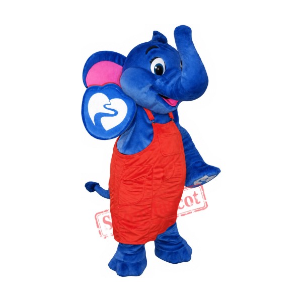 Friendly Blue Elephant Mascot Costume Friendly Blue Elephant Mascot Costume