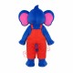 Friendly Blue Elephant Mascot Costume