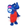 Friendly Blue Elephant Mascot Costume
