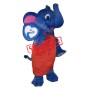 Friendly Blue Elephant Mascot Costume