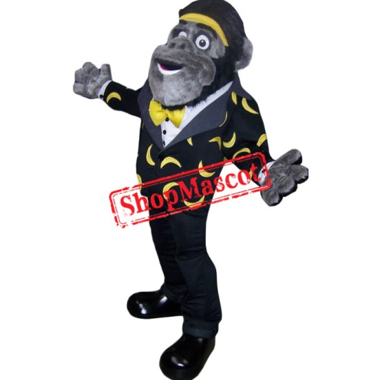 Superb Black Chimpanzee Mascot Costume