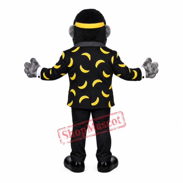 Superb Black Chimpanzee Mascot Costume Superb Black Chimpanzee Mascot Costume