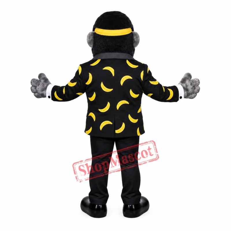 Superb Black Chimpanzee Mascot Costume