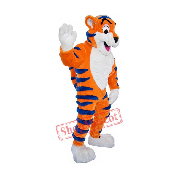 Realistic Friendly Tiger Mascot Costume