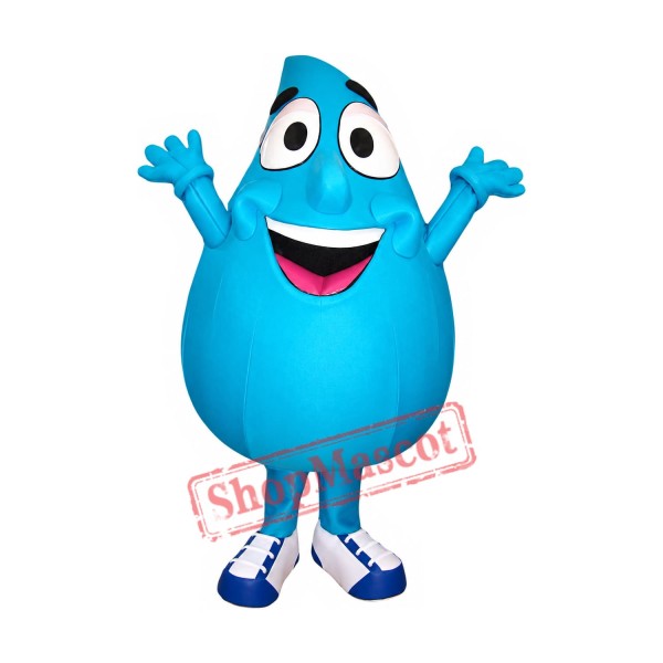 Superb Blue Water Drop Mascot Costume Superb Blue Water Drop Mascot Costume