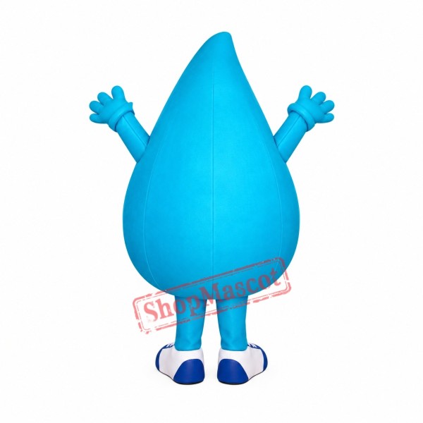 Superb Blue Water Drop Mascot Costume Superb Blue Water Drop Mascot Costume