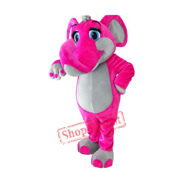 Friendly Lightweight Pink Elephant Mascot Costume