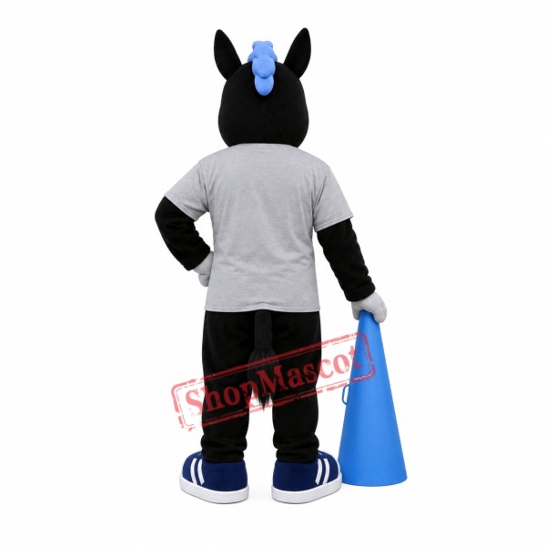 College Black Horse Mascot Costume College Black Horse Mascot Costume