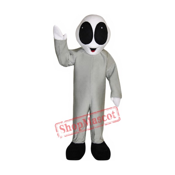 Happy Grey Alien Mascot Costume Happy Grey Alien Mascot Costume