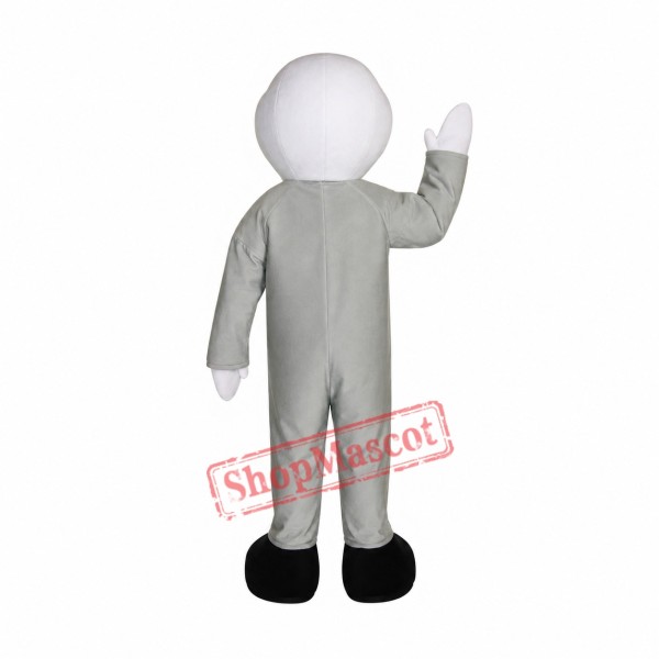 Happy Grey Alien Mascot Costume Happy Grey Alien Mascot Costume
