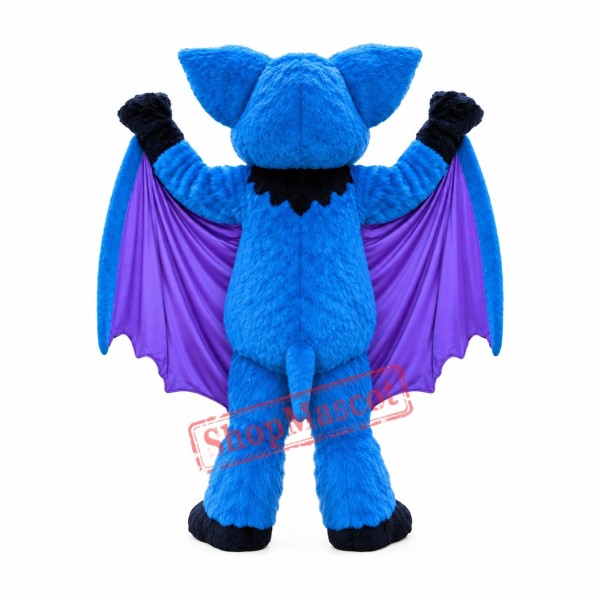 Blue Bat Mascot Costume