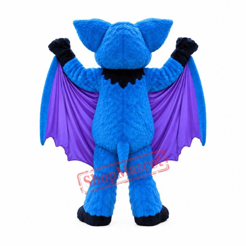 Blue Bat Mascot Costume Blue Bat Mascot Costume
